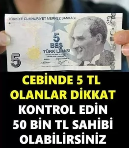 5 tl olanlar