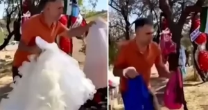 Gelinliği kaldırdı
