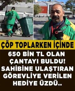 Çöp toplarken
